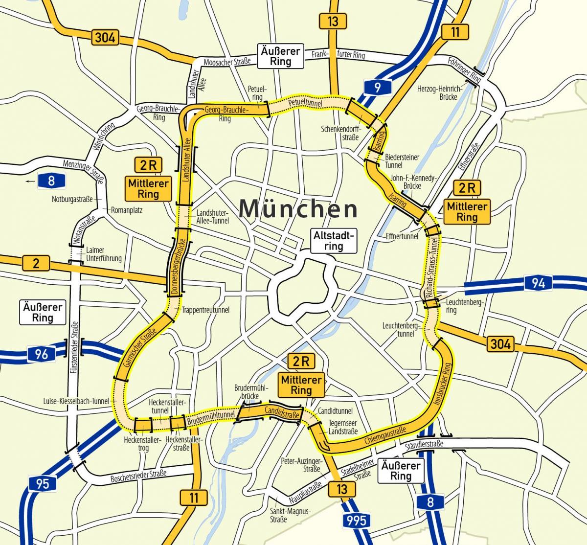 Мюнхен кольца карта