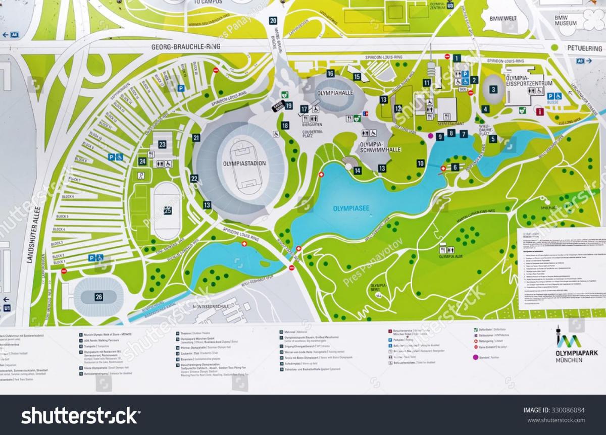 Карта Мюнхена Алімпійскі парк
