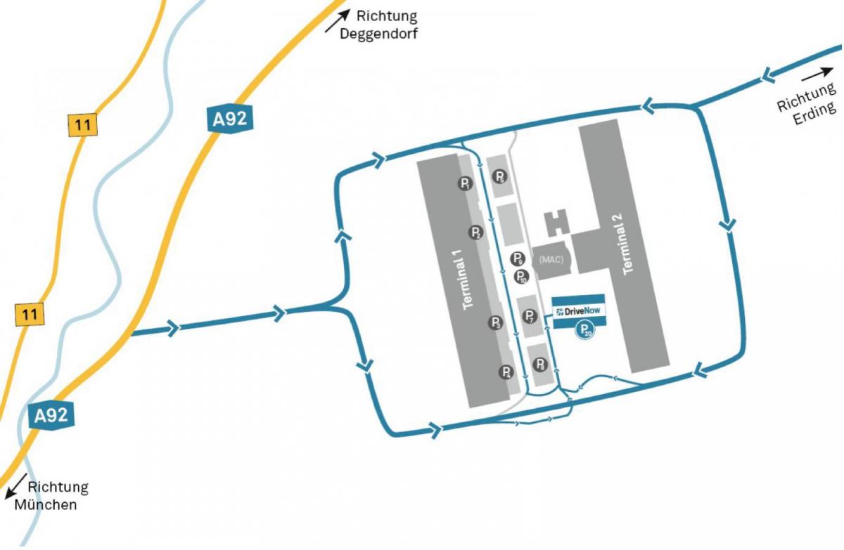 аэрапорт Мюнхена карта пракату аўтамабіляў 