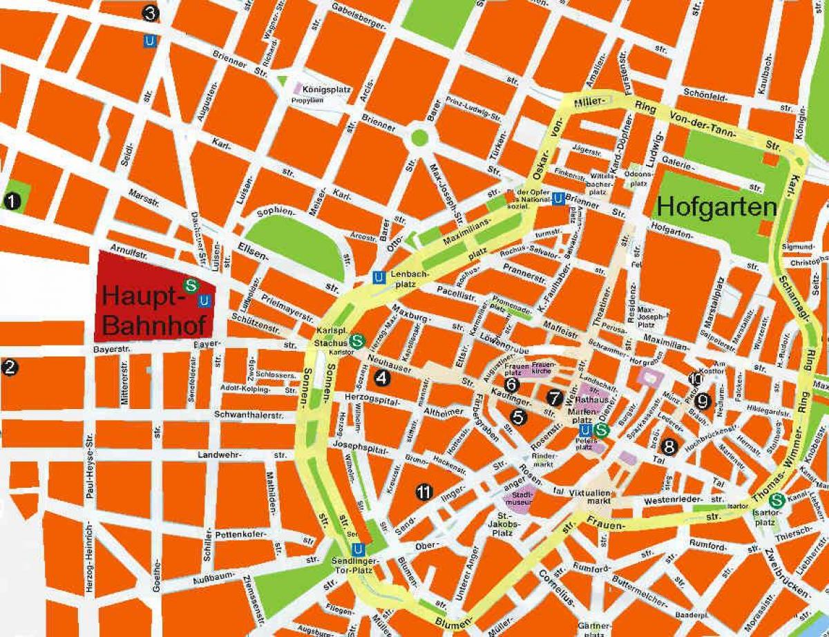Карта Мюнхена піўныя