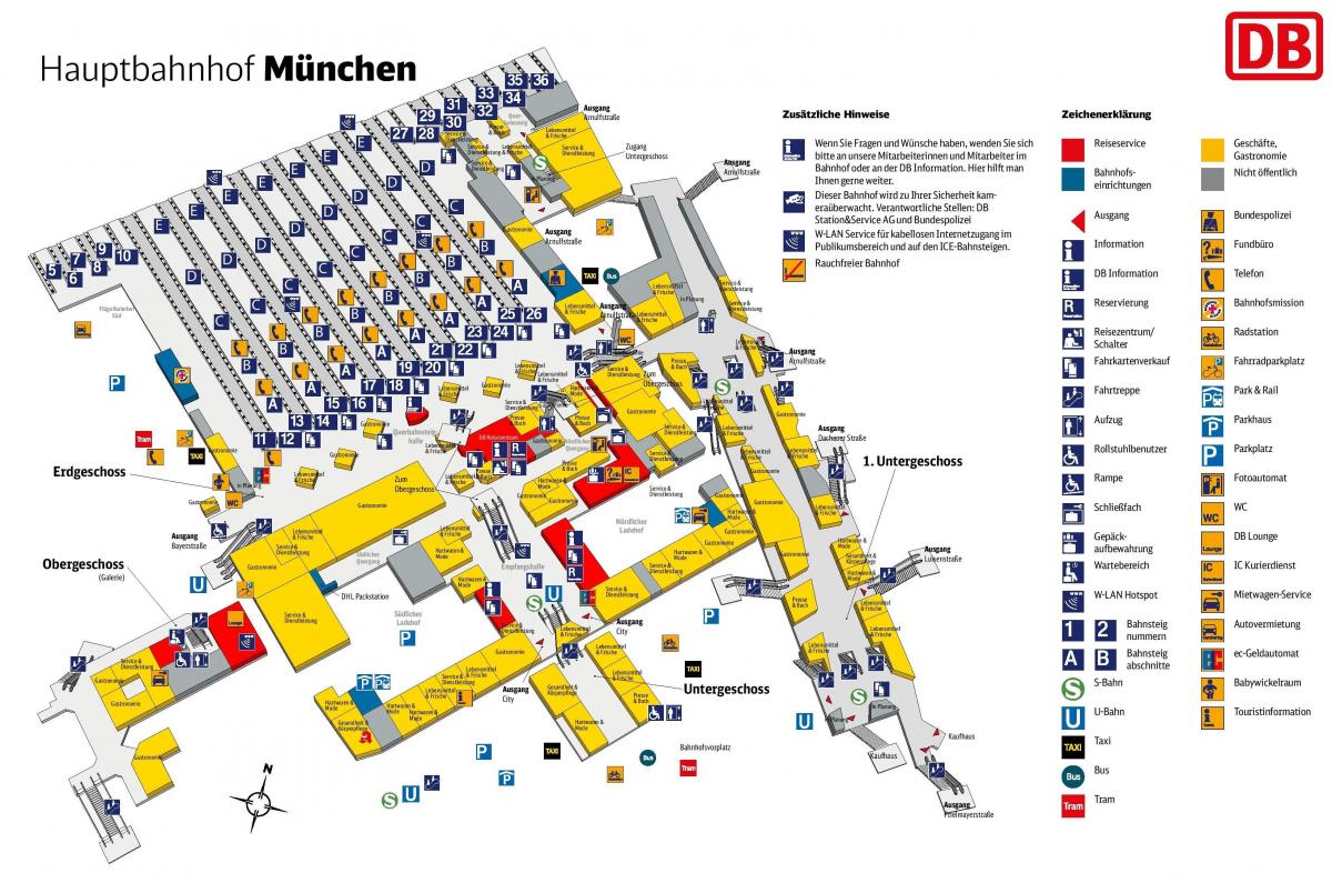 Мюнхен цэнтральны вакзал на карце