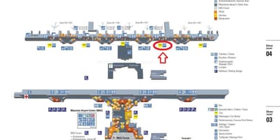 Карта Мюнхена Тэрмінал аэрапорта 1