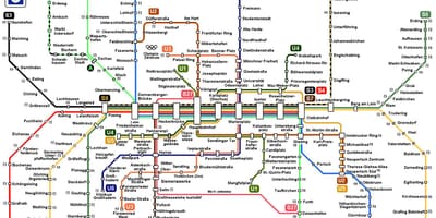Карта метро Мюнхена Германія