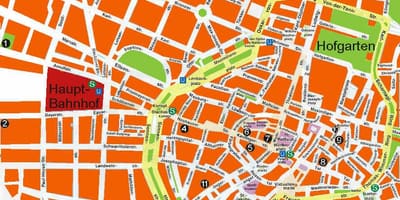 Карта Мюнхена піўныя