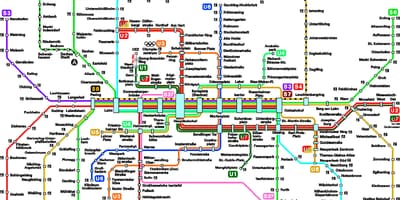 Карта метро Мюнхена 