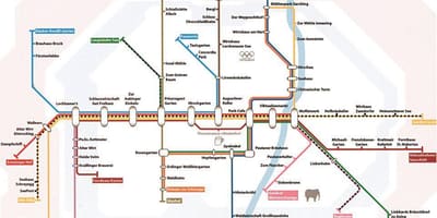 Карта Мюнхена піўной сад