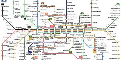 Карта метро Мюнхена Германія